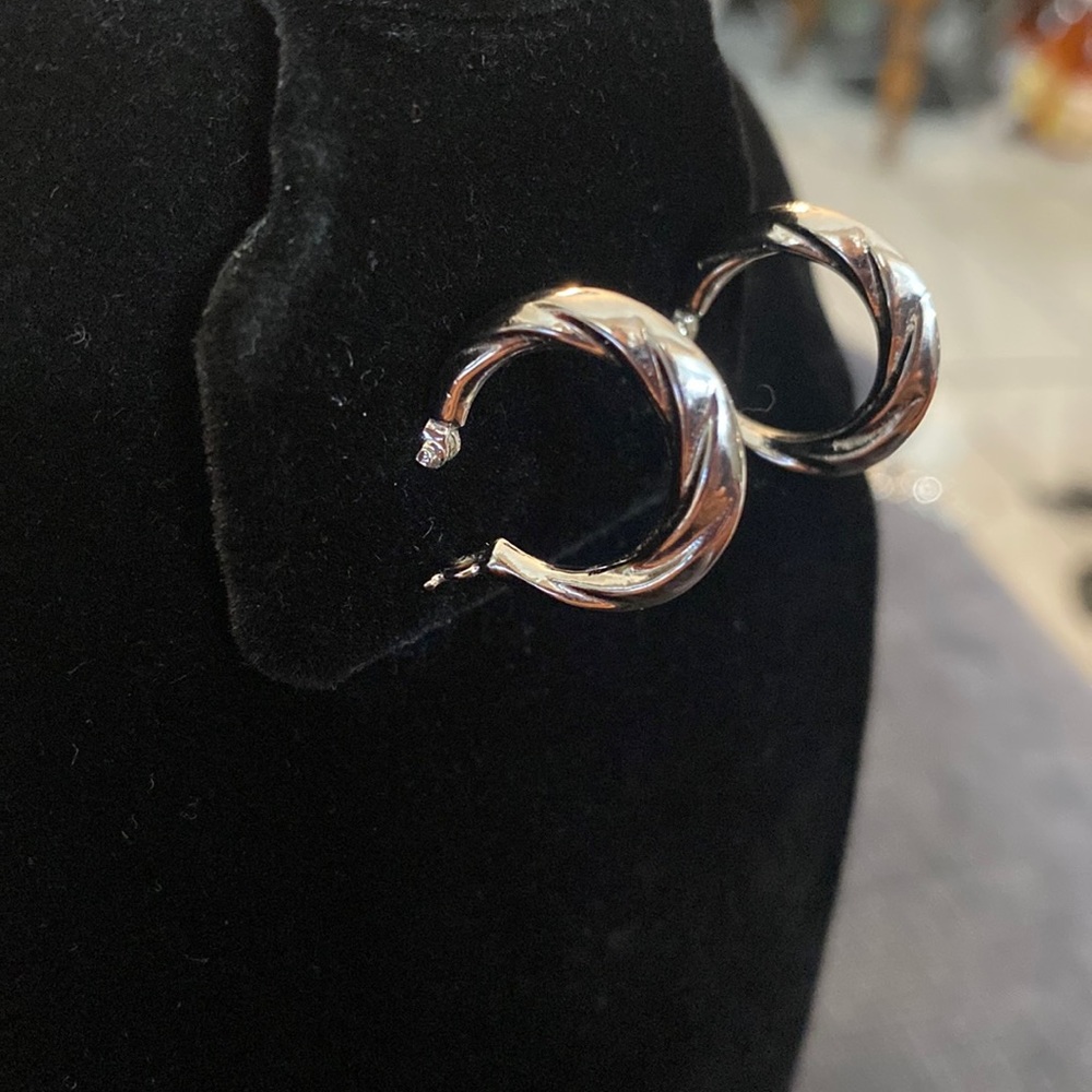 NWOT Sterling Silver Hoop Earrings